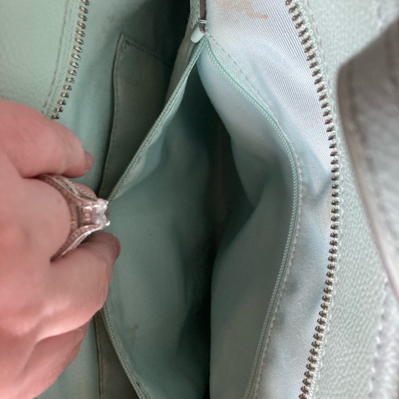 Authentic Coach spring tote sea foam green with matching wallet - Picture 3 of 10